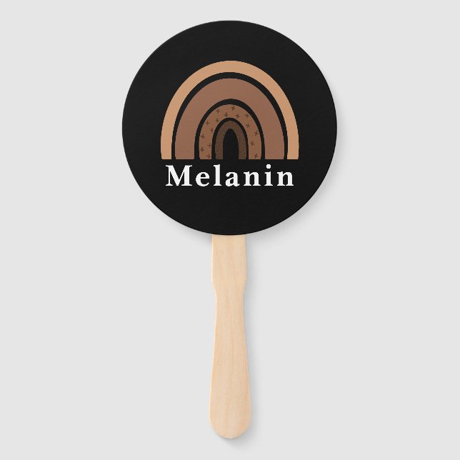 African American Black History Month Melanin Hand Fan (Front)