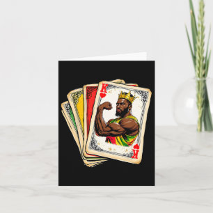 African American Black King Of Hearts Black Histor Card