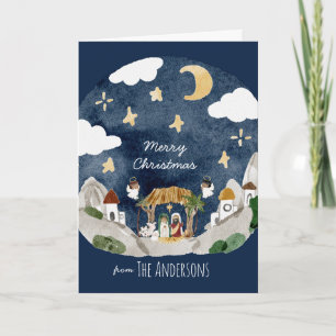 African American Black Nativity Christmas Card