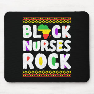 African American Black Nurse Rock Juneteenth 1 Mouse Mat