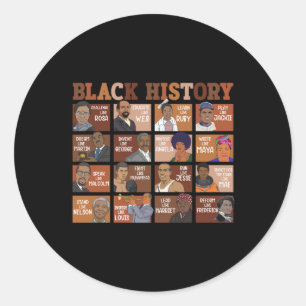African American Black Power Pride History Civil R Classic Round Sticker