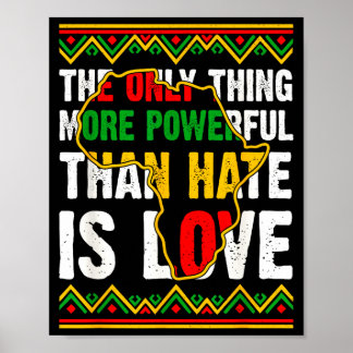 African american black pride afro love greater tha poster