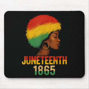 African American Black Queen Afro Girl Juneteenth  Mouse Mat