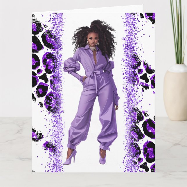 African American Black Queen Melanin Sista Shopp Card (Front)