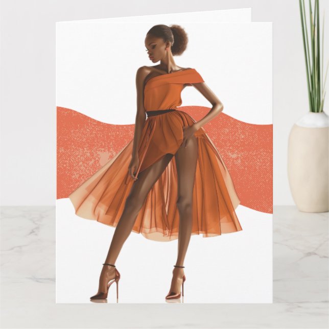 African American Black Queen Melanin Sista Shopp Card (Front)