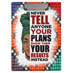 African American Black Queen Melanin Sista Shopp Clipboard