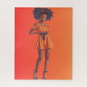 African American Black Queen Melanin Sista Shopp Jigsaw Puzzle