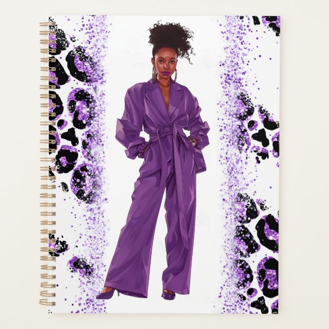 African American Black Queen Melanin Sista Shopp Planner (Front)