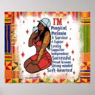 African American Black Queen Melanin Sista Shopp Poster