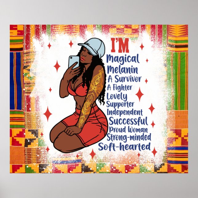African American Black Queen Melanin Sista Shopp Poster (Front)