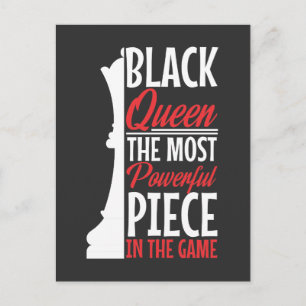 African American Black Queen Most Powerful Chess P Postcard