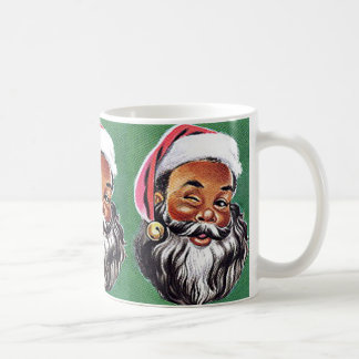 African American Black Santa Claus Christmas Coffee Mug