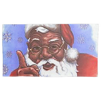 African American Black Santa Claus Christmas Pillowcase