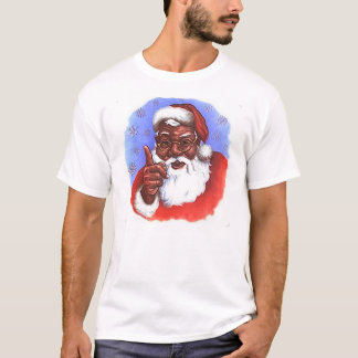 African American Black Santa Claus Christmas T-Shirt