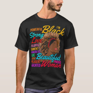 African American Black Woman Black History Month  T-Shirt