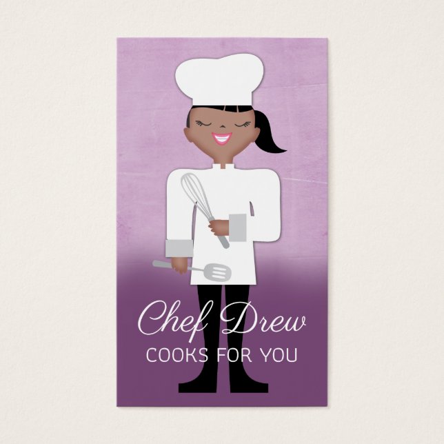 African American Black woman girl chef catering (Front)