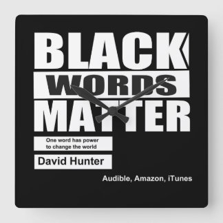 African American Black words matter Square Wall Clock