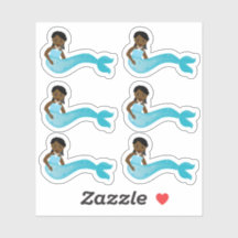 African American Blue Mermaid