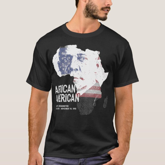 African American Booker T Washington Black History T-Shirt (Front)