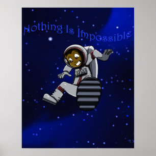 African American Boy Astronaut Poster