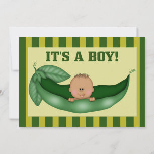 African American Boy Baby Shower Invitation