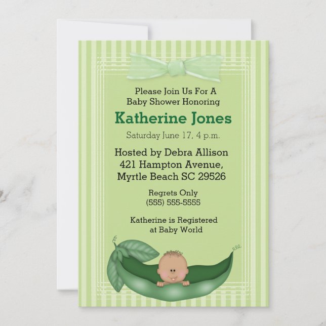 African American  Boy Baby Shower Invites (Front)
