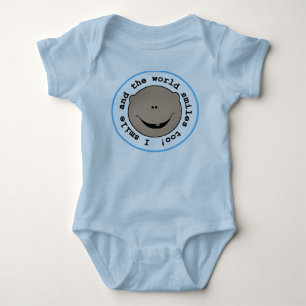 African American Boy I Smile Baby Bodysuit