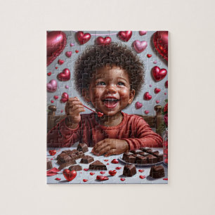 African American Boy Valentine Puzzle