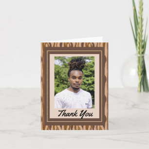 African American Boy's Graduation Thank You Card