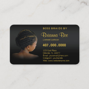 African American Braider Braids Appointment Card