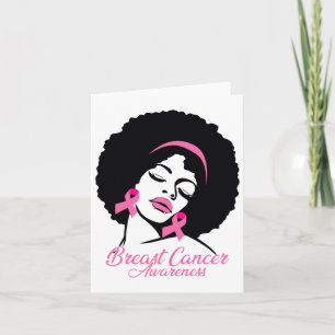African American Breast Cancer Awareness Black Wom Card