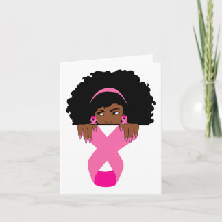 African American Breast Cancer Awareness Black Wom Card