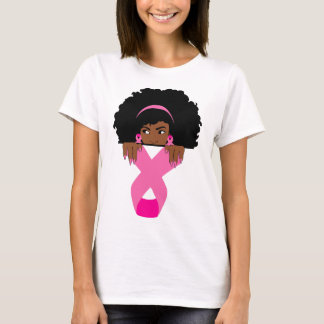 African American Breast Cancer Awareness Black Wom T-Shirt