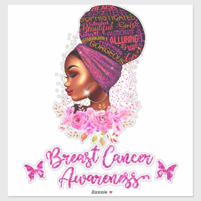 African American Breast Cancer Awareness Woman (Sheet)
