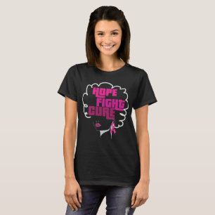 African American Breast Cancer T-Shirt Hope Fight