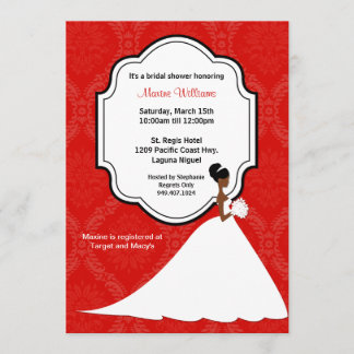 African American Bridal Shower Invitation