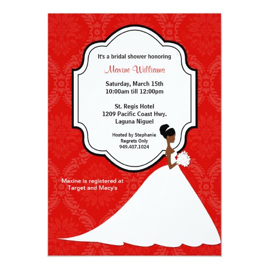 African American Bridal Shower Invitation