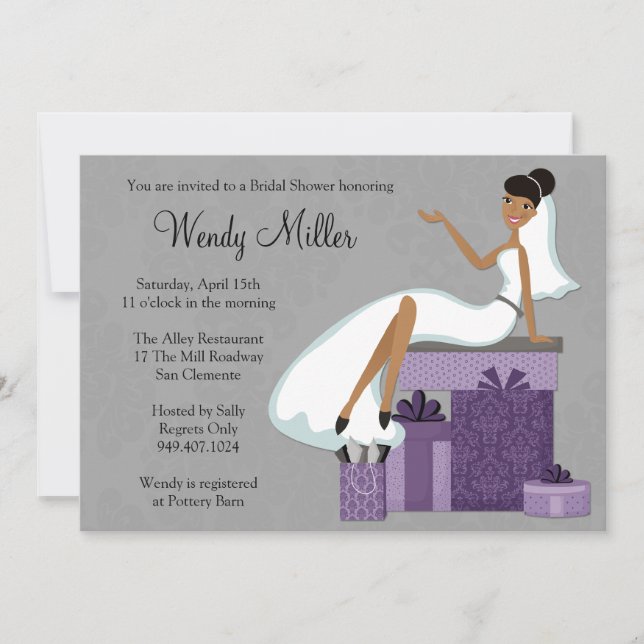 African American Bridal Shower Invitation (Front)