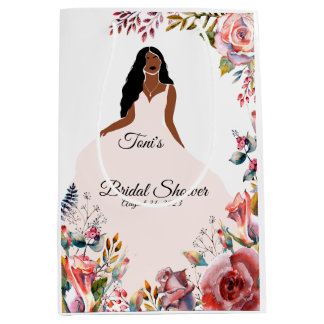 African American Bride Bridal Shower Gift bag