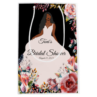 African American Bride Bridal Shower Gift Bag