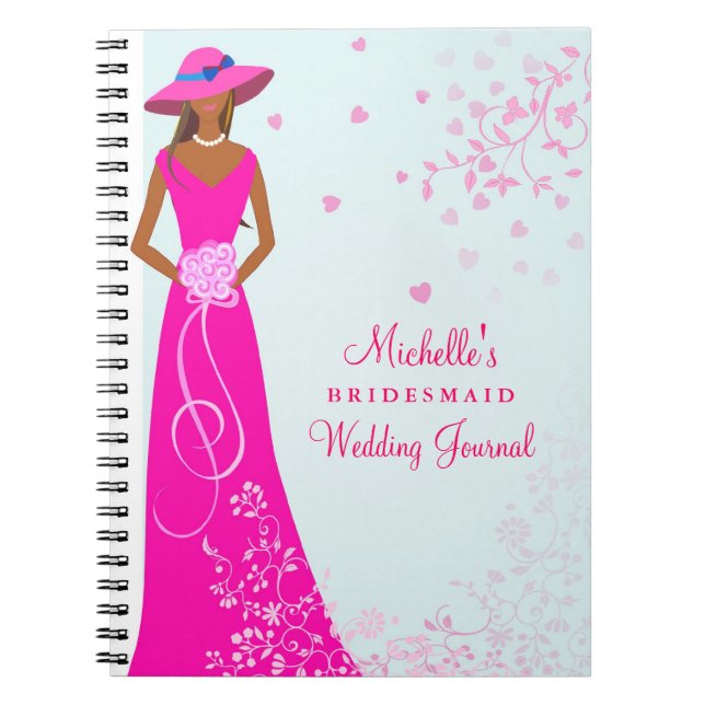 African American Bridesmaid Wedding Journal (Front)