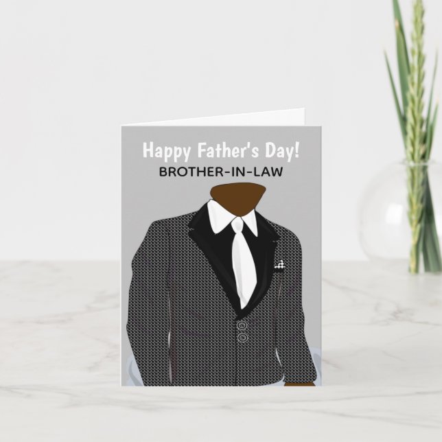 African American Brother-in-law Suit Father's Day Card (Front)
