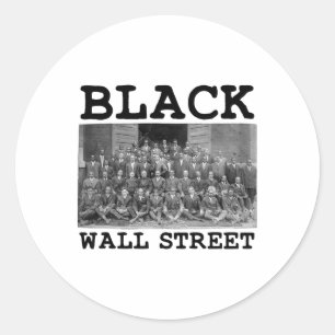 African American Business Black History Black Wall Classic Round Sticker