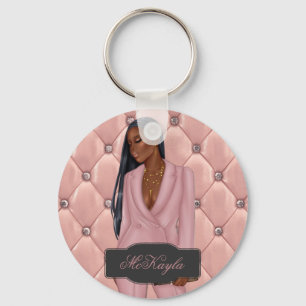 African-American CEO Boss Woman Key Ring
