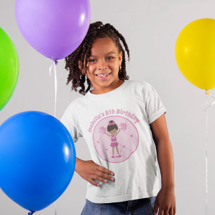 African American Cheerleader Girls Birthday Party T-Shirt