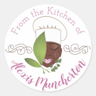 African American chef from the kitchen of sticker