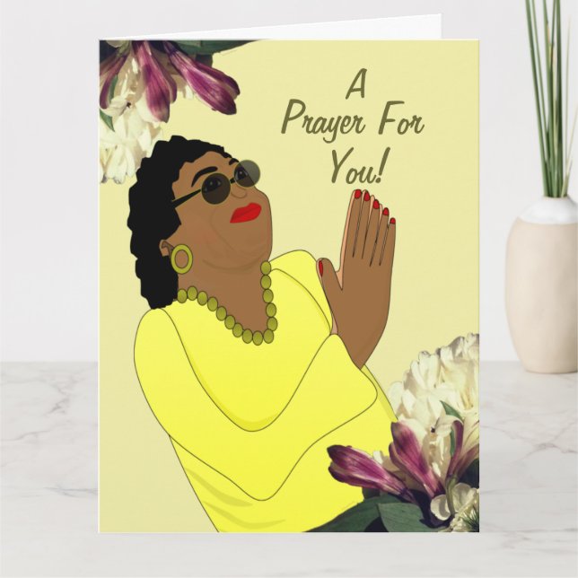 African American Christian Get Well Soon Card (Front)