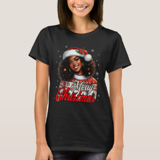 African American Christmas African Black Women Mum T-Shirt