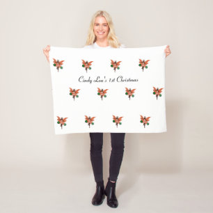 African American Christmas Fairy Baby Blanket