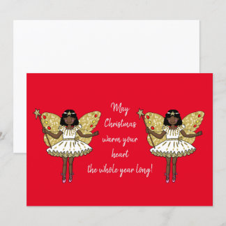 African American Christmas Fairy Invitation